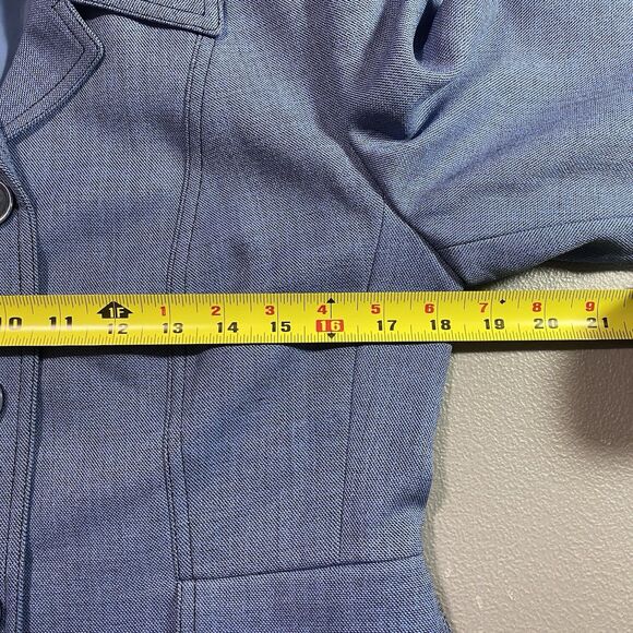 EVAN PICONE Skirt Suit Set Blazer Pencil Skirt Long Sleeve Petite 6 6P Blue - Picture 6 of 16